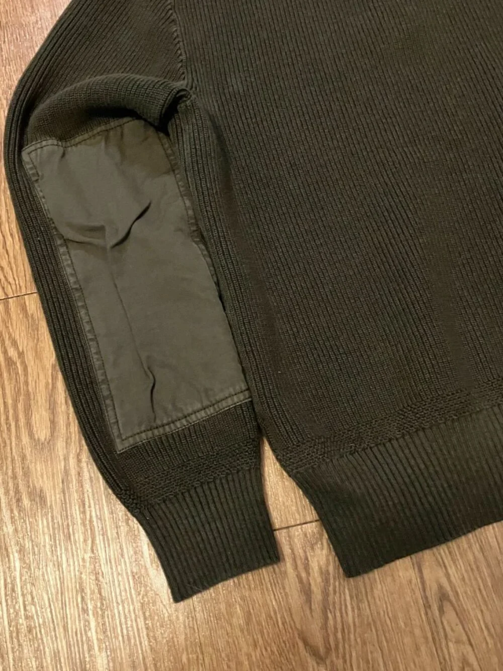 Vtg Polo Ralph Lauren Mock Neck Button Sweater Small Olive Green Cotton Military